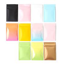 100pcs/lot 6sizes 8colors Matte glossy Stand Up Aluminium Foil Zipper Lock Bag Gift Packaging tea Packing bags 2024 - buy cheap