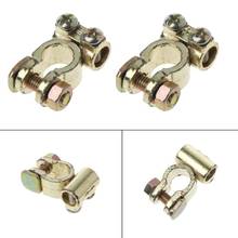 1Pair Alloy Car Battery Terminals Clamps Screw Connection Positive Negative Clip 2024 - buy cheap