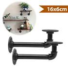 4pc 16x16cm Vintage Black Iron Pipe Shelf Bracket Wall Mounted Storage Shelf Holder Racks Bethroom Bocase DIY Decor 2026 - buy cheap