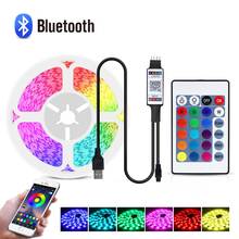 Контроллер Bluetooth RGB светодиодный ленточный светильник 5050 Диодная лента 5 в USB неоновый светодиодный светильник s полоса ПК ТВ экран подсветка светильник декор для спальни лампа 2024 - купить недорого