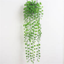 Folha de bordo decorativa de parede, folhas verdes e artificiais falsas de plástico para casamento, jardim, decoração de parede 2024 - compre barato
