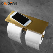 New Toilet Paper Holder, Roll Holder, Dispenser, Brush Solid Brass Gold Bathroom Accessories Holder  A08-643 2024 - buy cheap