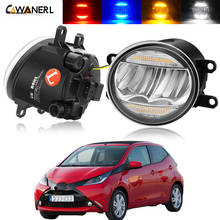 Luz de neblina 2 em 1 para toyota aygo (_ b4 _), conjunto das lâmpadas diurnas de 30w, luz led esquerda e direita para nevoeiro drl h11, 12v, entre 2014 e 2018 2024 - compre barato