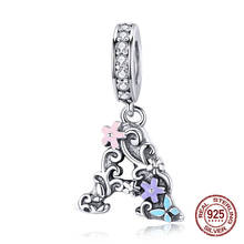 Vintage Letter A Pendant Beads fit Original bangle Bracelet & Necklace Jewelry 925 Sterling Silver Charm making 2024 - buy cheap