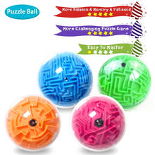 Mini 3D Magic Maze Puzzle Ball Cube Game Globe Sphere Bulk Labyrinth Toys Brain Teaser Game Learning Education Puzzle Toys 2024 - buy cheap