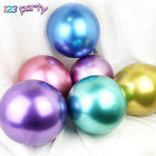 Balões metalizados para festas de casamento, balões metalizados de látex com hélio para festas diy 2024 - compre barato