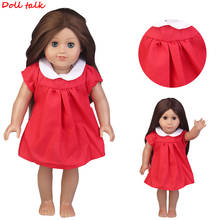 Camisa de cuello elegante roja para muñeca, calcetines de vestir para muñeca americana de 18 pulgadas, regalo para niña, accesorios de 43cm 2024 - compra barato