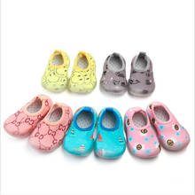 Модная обувь для малышей; мягкие детские носки для первых шагов с мягкой резиновой подошвой; нескользящие носки-тапочки для маленьких мальчиков и девочек 2024 - купить недорого