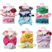 3 Pçs/set Algodão Pano Do Bebê Headband Arcos Bonito Rosquinha Atada Floral Bebê Recém-nascido Menina Acessórios Para o Cabelo Da Orelha de Coelho Meninas Turbante 2024 - compre barato