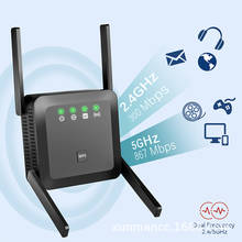 Repetidor WiFi de 5 Ghz, extensor inalámbrico de 1200Mbps, amplificador de señal Wifi 802.11N de largo alcance, 2,4G 2024 - compra barato