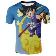 Camiseta masculina goku vídeo 3d, camiseta estilo harajuku respirável de desenho animado para o verão 2024 - compre barato