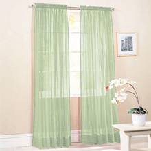 Glass Yarn Sheer Window Valance Curtain Pure Color Bedroom Home Wedding Decor Room Window Decoration 2024 - buy cheap