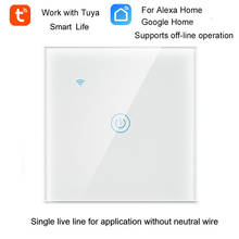Tuya WiFi Smart Switch Wall Light Switch WiFi Single live line for application without neutral wire 2024 - buy cheap
