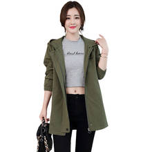 2020 novo outono jaqueta feminina manga longa com capuz casaco básico blusão feminino casual zíper outwear plus size p916 2024 - compre barato