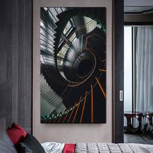 Tamanho grande moderno abstrato cartaz da parede arte pintura da lona escada imagem para sala de estar decoração cuadros nenhum quadro 2024 - compre barato