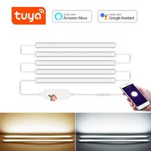 Tuya-Lámpara LED inteligente con WiFi, barra rígida de aluminio de 12V, luces de armario, cocina, funciona con Google Home y Alexa 2024 - compra barato
