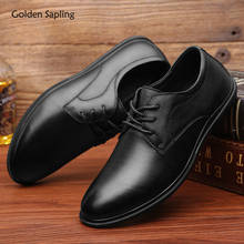 Mudas de ouro Apartamentos Genuína sapatos de Couro de Negócios Formais Sapatos Casuais Oxfords Sapatos de Lazer Da Moda dos homens Clássicos Mocassins Homens Derby 2024 - compre barato
