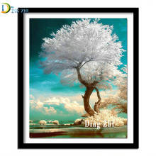 Full Square/Round Diamond Painting Scenery White Tree 5D Diamond Embroidery Beautiful Landscape Cross Stitch Mosaic Beaded Gift 2024 - buy cheap