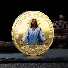 Moeda comemorativa de jesus-religiosa, coleção de moeda comemorativa para redentor, moeda de modem, presente mágico para deus 2024 - compre barato