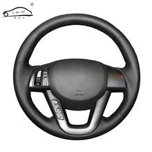 Оплетка рулевого колеса автомобиля из искусственной кожи для Kia K5 2011 2012 2013 Kia Optima/на заказ 2024 - купить недорого
