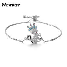 cmoonry Lovely Fox Charm Bracelets For Women 4 Colors AAA+ CZ Jewelry Birthday Gift 2024 - buy cheap