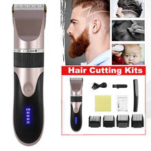 Professional Hair Trimmer Digital Usb Rechargeable Hair Clipper for Men Haircut Ceramic Blade Razor Hair Cutter Barber Machine 2024 - buy cheap