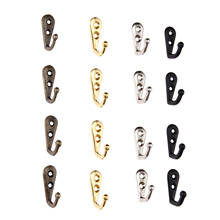 5 Pcs Vintage Wall Hanger Curved Buckle Horn Lock Clasp Hooks Zinc Alloy Door Wall Hooks Hanger with Screws Furniture Hardware 2024 - buy cheap