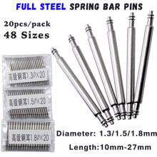 20pcs 1.3 1.5 1.8mm Diameter Straight Stainless Steel Watch Pin Pepair Tools & Kits Watch Strap Spring Bars Pins 10-27mm 2024 - buy cheap
