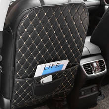 Universal assento de carro volta protetor couro do plutônio das crianças chutando esteira assentos automóvel protetores capa acessórios automóvel 2024 - compre barato