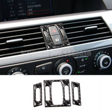 Carbon Fiber Center Console Air Vent Outlet Cover For BMW 5 Series E60 2005-2010 3pcs Car accesories interior Car decoration 2024 - buy cheap