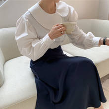 Conjunto de blusas femininas casuais de duas peças, saia longa e de cintura alta, vintage, 2 peças, para primavera, 2021 2024 - compre barato