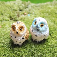 Kawaii Artificial Owls Animal Resin Miniatures Figurine Craft Bonsai Pots Home Fairy Garden Ornament Mini Garden Decorations 2024 - buy cheap