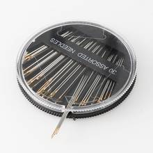Wholesale 30Pcs/Set Hand Sewing Needles Gold Eye Needle Embroidery Tapestry Home Wool DIY Sewing Accessories Disc mounted 2024 - buy cheap
