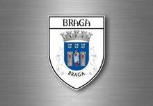 Hot Sell Sticker Car Motorbike Coat of Arms City Flag Portugal Braga Stickers for Laptops, Office Supplies, Motorcycles, Cars 2024 - buy cheap