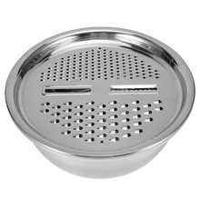 3Pcs/Set Stainless Steel Vegetable Grater Bowl Drain Basin Set Rice Washing Strainer Multi-Function Kitchen Tools 2024 - buy cheap