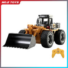 HUINA-excavadora de juguete con control remoto para niños, juguete de camión excavadora con escala 1:18, excavadora de coche de ingeniería, con música de suelo, con efectos de iluminación 2024 - compra barato