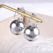 Women's Fashion Ball-Shape Drop Earrings Bohemia Creative White/Golden Ball Hyperbolic Earring Stud Piercing Jewelry Best Gifts 2024 - buy cheap