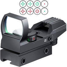 Mira telescópica holográfica para rifle de caza, visor óptico de riel de 20mm y 11mm, punto rojo, reflejo, 4 retículas, mira táctica, colimador 2024 - compra barato