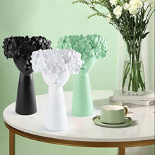28cm menina busto em forma de resina suculenta vaso de flores bonito desktop vaso de flores criativo jardim quarto sala estar flowerpots decoração 2024 - compre barato