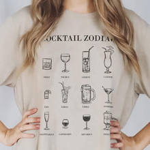 Camisetas divertidas de cóctel del zodiaco para mujer, camiseta Hipster con Alcohol, Camisetas estampadas para mujer, ropa estética 2024 - compra barato