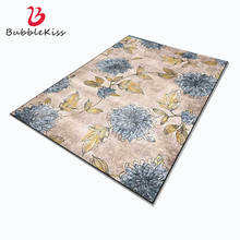 Tapete de estilo chinses com folhas douradas e azuis, para sala de estar, decoração de cabeceira para o quarto, tapete personalizado 2024 - compre barato