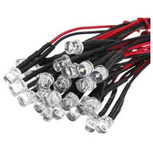 Cable para cableado de diodo emisor de luz, lote de LED de 20CM y 12V, tamaño: 5mm, Color superior plano: blanco, cantidad: 10 Uds. 2024 - compra barato