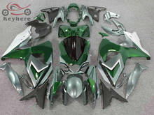 Juego de carenados de inyección personalizados para motocicleta Suzuki, piezas de carenado para moto GSXR 1000, 2009, 2010, 2011, color verde y plateado, GSX R1000 09-15 2024 - compra barato