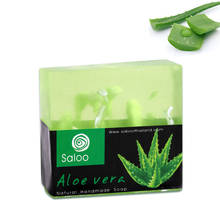 Aloe Vera sabonete Artesanal Natural Sabão de Óleo de Limpeza Hidratante Desaparecer Manchas Iluminar Clareamento Da Pele Sabão jabon blanqueador piel 2024 - compre barato