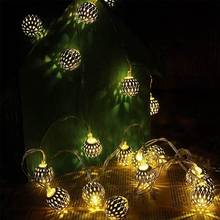 Guirnalda de luces LED para fiesta de año nuevo, para el hogar guirnalda de luces, Bola de hierro, decoración de Navidad, 1-10M, 2021 2024 - compra barato