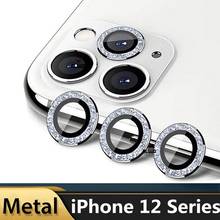 Diamond Camera Lens Protector For iPhone 12 Pro Max 12 Mini Camera Metal Ring Glass for iPhone 11 12pro max 13pro Protective Cap 2024 - buy cheap