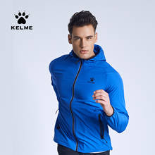 Kelme masculino casaco de exercício esportivo jaqueta à prova de vento joggers futebol correndo treinamento com zíper jaqueta respirável masculino 3881203 2024 - compre barato