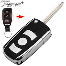 Jinyuqin 3/4 botones modificados Flip plegable funda de llave remota para Kia Hyundai Sonata funda de llavero 2024 - compra barato