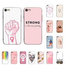MaiYaCa pink Feminist fist Logo Phone Case for iphone 13 11 12 pro XS MAX 8 7 6 6S Plus X 5S SE 2020 XR cover 2024 - buy cheap