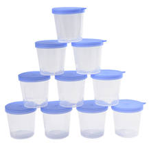 10 Pcs Container Specimen Cup 3.5 X 4.8 Cm Pill Case Pill Cup Sample Bottle 40ML Blue Cap Plastic Cup 2024 - buy cheap